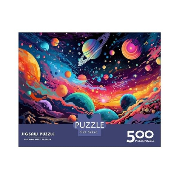 Puzzles de pièces de Ciel étoilé pour Adultes, Puzzle carré créatif de la Voie lactée pour Adultes et Enfants, Puzzles en Boi