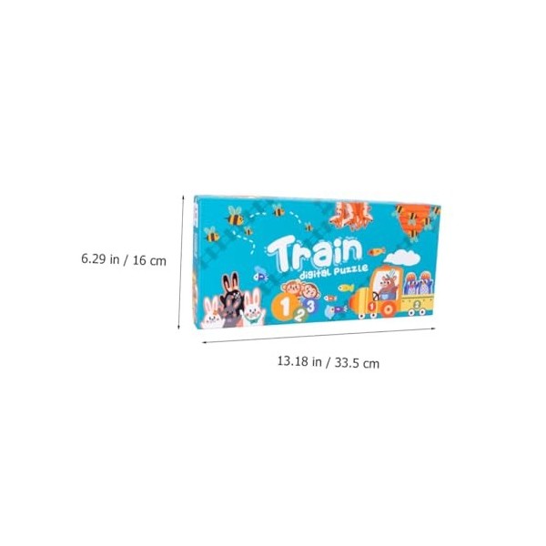 ibasenice 1 Pc Puzzle De Train Numérique Panneau Perforé Jouet pour Animaux Jouet De Puzzle Intéressant Jouets dapprentissag