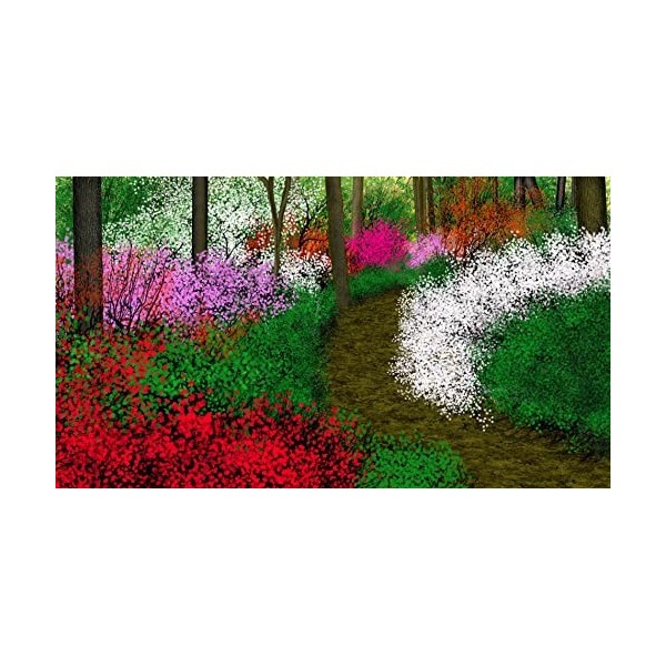 KMszsm Puzzle 500 pièces Peinture numérique Forêt fleurie Puzzle et jeu amusant, le meilleur pour la famille et les amis