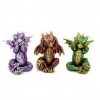 G&S Statuettes Fées & Dragons : Trois Dragons de la Sagesse, Heroic Fantasy, H 8 cm