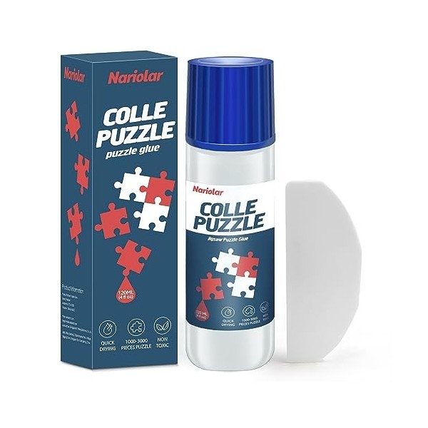 Nariolar 120ml Colle Puzzle Transparente avec Applicateur