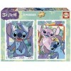 Educa - Lot de 2 puzzles de 500 pièces chacun avec images de Stitch. Dimensions : 34 x 48 cm. Contient Environ de la Colle Fi