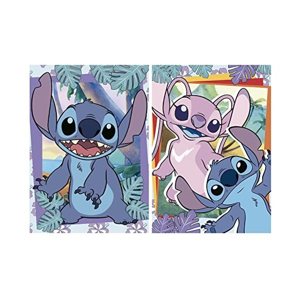 Educa - Lot de 2 puzzles de 500 pièces chacun avec images de Stitch. Dimensions : 34 x 48 cm. Contient Environ de la Colle Fi