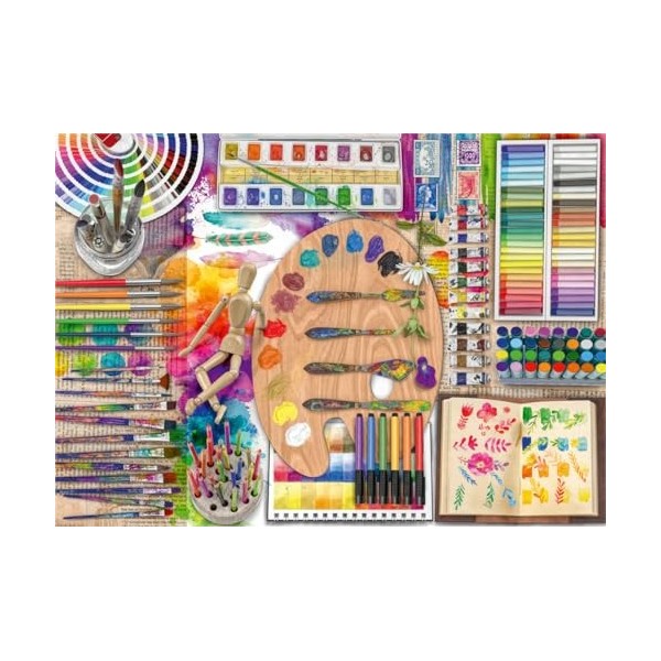 Ravensburger The Artists Palette Puzzle grand format de 500 pièces pour adultes – 17535 – Chaque pièce est unique, la techno