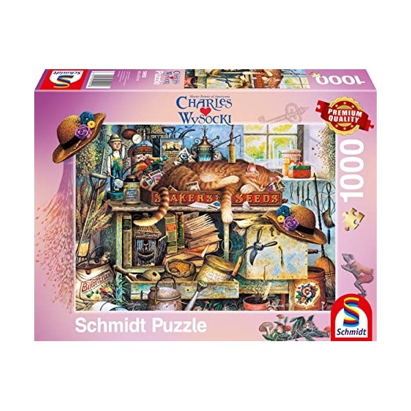 Schmidt Spiele 59992 Charles Wysocki Remington Le Jardinier Puzzle 1000 pièces, Multicolore, Taille Unique