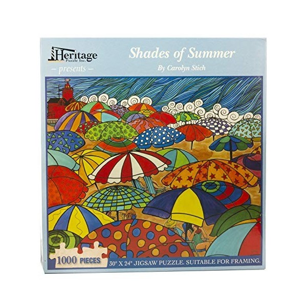 Puzzle Heritage Shades of Summer par Carolyn Stich – 1000 pièces – 76,2 x 61 cm – Taille finie