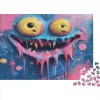 Colorful Monsters 300 Pièces Puzzles pour Adultes Jeu Éducatif Challenge Toy Emboîtement Aisé des Pièces Cute Aliens Puzzles 