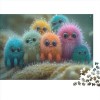 Colorful Monsters 300 Pièces Puzzles pour Adultes Jeu Éducatif Challenge Toy Emboîtement Aisé des Pièces Cute Aliens Puzzles 