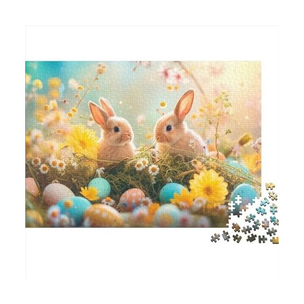 Rabbit Easter Egg Puzzle De 300 Pièces pour Adultes Puzzles pour Adultes Puzzle Jeu Familial Puzzle 300 Pièces Puzzles 300 Pi