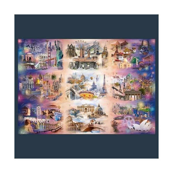 Trefl Prime - Puzzle UFT : Cities Beyond The Clouds - 13 500 pièces, Grand Puzzle avec Monuments Fameux, Collage, Carton Le P