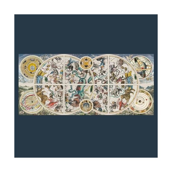 Trefl Prime UFT : Ancient Celestial Maps-9 000 pièces, Grand Puzzle avec Carte du Ciel Antique, Carton Le Plus Épais, Bio, ÉC