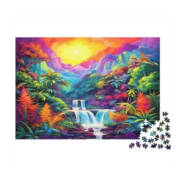 Tigre et Lion Puzzles pour Adultes 300 Pièces Paysage Cadeaux danniversaire pour Noël Family Games Jeux ÉduChatsifs Décorati