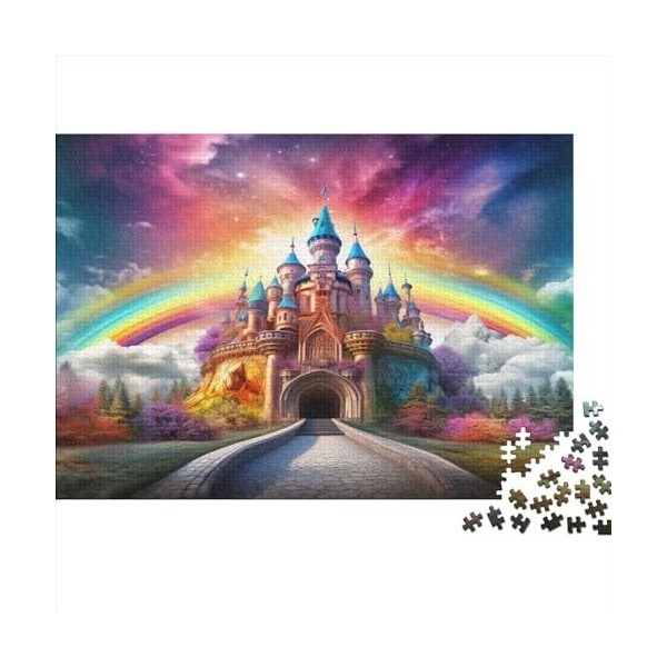 Château coloré pour Adultes Arc-en-Ciel 300 Pièces Puzzle Jeux ÉduChatsifs Jeu De Défi Familial Cadeaux danniversaire pour N