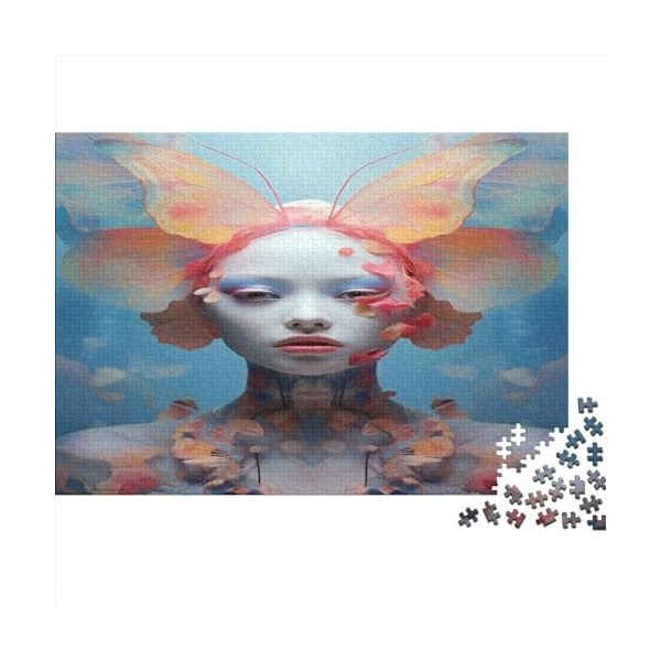 Fille Papillon 1000 Pièces Fille tatouée Puzzles Adultes Jeux ÉduChatsifs DécoRation Intérieure Famille Games Cadeaux danniv