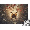 Vache en Fuite pour Adultes Animal 300 Pièces Puzzle Jeux ÉduChatsifs Jeu De Défi Familial Cadeaux danniversaire pour Noël D