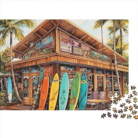 Boutique de Plage Puzzles pour Adultes,Boutique de Plage Puzzle 1000 Pieces, Puzzle en Bois Supérieure,Unique Cadeaux De Vaca