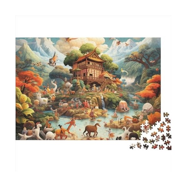 Boutique de Plage Puzzles pour Adultes,Boutique de Plage Puzzle 1000 Pieces, Puzzle en Bois Supérieure,Unique Cadeaux De Vaca