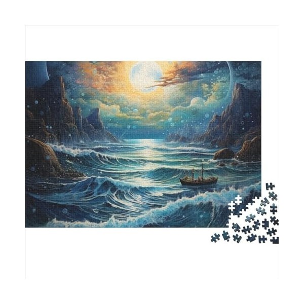 Puzzle 300 Pieces Adulte Adolescents Adultes en Bois Puzzles Vue du Canal de Venise Art DIY Jeu Occasionnel Jouets Cadeau Int