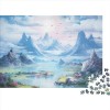 Lacs et Montagnes enneigées Puzzles pour Adolescents Adultes 500 Pieces Puzzles pour Adultes Jeu ÉduChatif Challenge Cadeau T