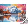 Lacs et Montagnes enneigées Puzzles pour Adolescents Adultes 500 Pieces Puzzles pour Adultes Jeu ÉduChatif Challenge Cadeau T