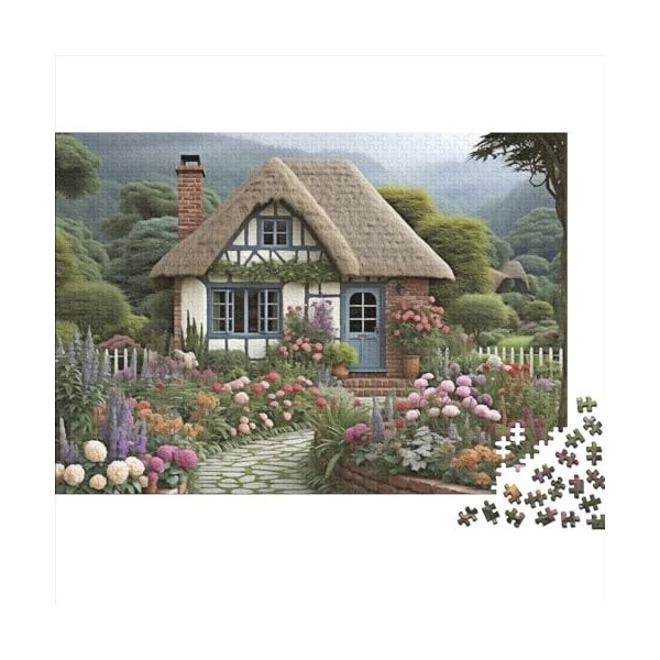 Chalet du Village de Montagne Puzzles pour Adultes,Chalet du Village de Montagne Puzzle 300 Pieces, Puzzle en Bois Supérieure