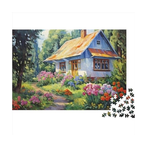 Chalet du Village de Montagne Puzzles pour Adultes,Chalet du Village de Montagne Puzzle 300 Pieces, Puzzle en Bois Supérieure