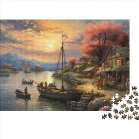 Coucher de Soleil sur Le Port Puzzle Adulte Puzzles 1000 Pieces Coucher de Soleil sur Le Port Adultes Et Adolescents Puzzle D