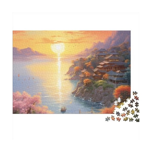 Coucher de Soleil sur Le Port Puzzle Adulte Puzzles 1000 Pieces Coucher de Soleil sur Le Port Adultes Et Adolescents Puzzle D