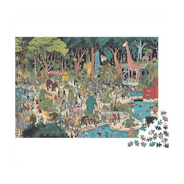 Zoological Park 7 300 Pièces Puzzles pour Adultes Jeu Éducatif Challenge Toy Emboîtement Aisé des Pièces Cute Animals Puzzl