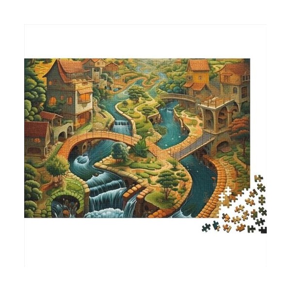 Pirate Ship Puzzle De 1000 Pièces Oil Painting Puzzle pour Adultes Puzzle en Bois Décoration Moderne Jeu De Famille Cadeau po