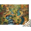 Pirate Ship Puzzle De 1000 Pièces Oil Painting Puzzle pour Adultes Puzzle en Bois Décoration Moderne Jeu De Famille Cadeau po