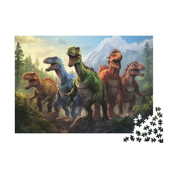 Dinosaur Puzzle Adulte - Puzzle 1000 P - Photo De Tyrannosaurus Rex Animals-Adultes Puzzle De Qualité Supérieure 1000pcs 75x