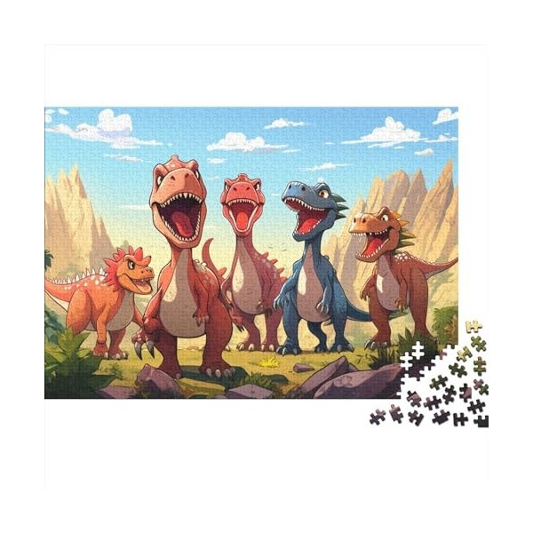 Dinosaur Puzzle Adulte - Puzzle 1000 P - Photo De Tyrannosaurus Rex Animals-Adultes Puzzle De Qualité Supérieure 1000pcs 75x