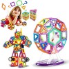 LIVEHITOP Bloques de Construcción Magnéticos, 65PCS Construction Magnetique pour Enfant STEM Aimants Éducatifs Créatifs Cadea