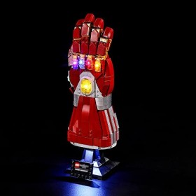 YEABRICKS LED Lumière pour Lego-76223 Marvel Nano Gauntlet Modèle de Blocs de Construction Ensemble Lego Non Inclus 
