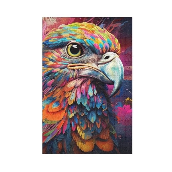 Aigle Puzzles Adultes 300 Pièces Puzzle en Bois, Jouet De Puzzle De Défi De Cerveau pour des Enfants, Puzzles D’Intelligence 