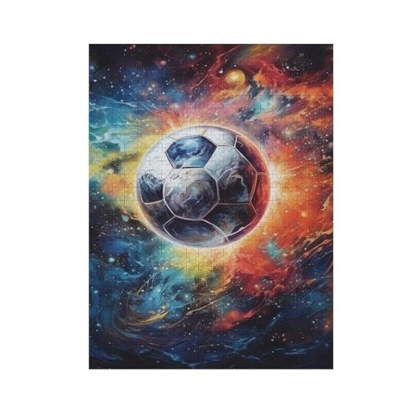 Puzzles 500 Pièces pour Adultes, Puzzle De Jeu, Football, Planche De Bois, Excellent Cadeau pour Adultes （55×41cm）