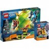 Lego City Stuntz Kit de compétition de cascade 60299 + Power-Stuntbike 60297 Kit daction pour enfants à partir de 5 ans