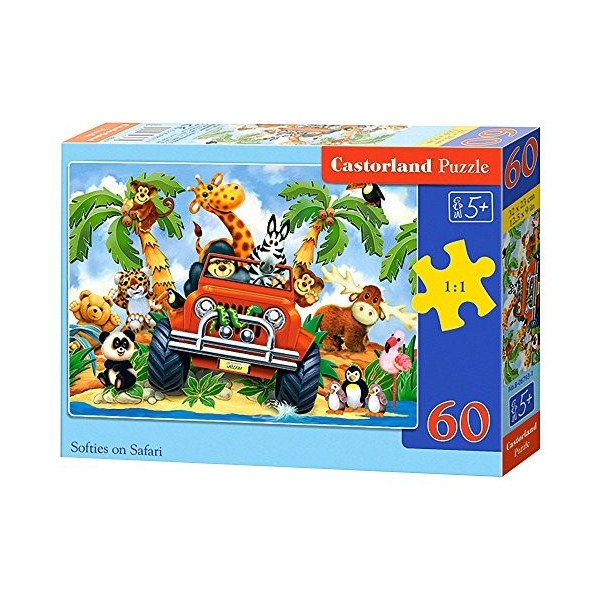 Castorland - B-06793-1 - Puzzle - Peluches en Safar - 60 Pièces