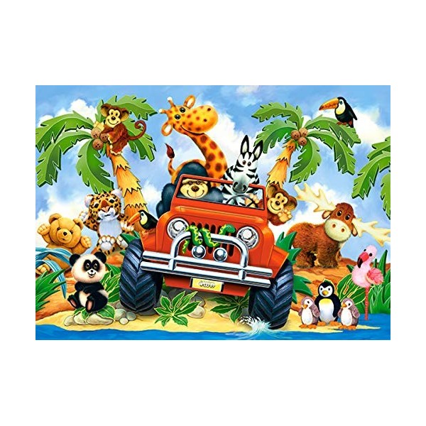 Castorland - B-06793-1 - Puzzle - Peluches en Safar - 60 Pièces