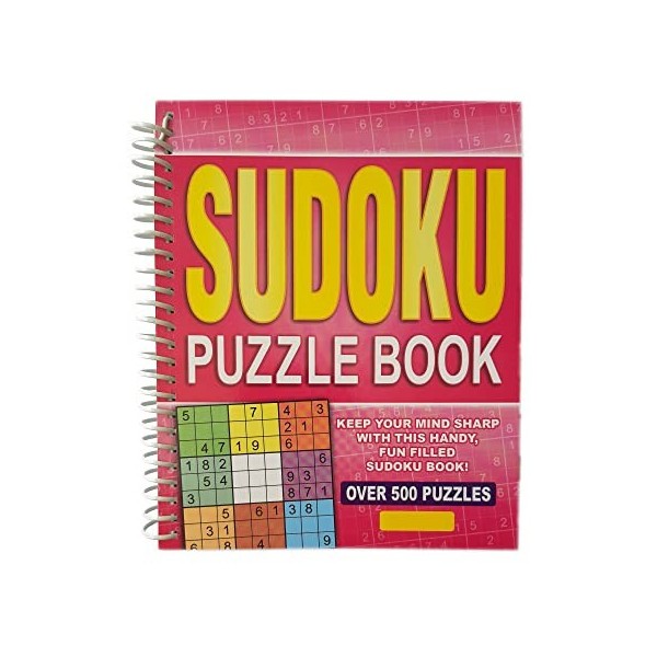 WF Graham Livre de puzzle Sudoku – Livre de casse-tête à spirale avec plus de 500 puzzles logiques