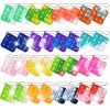 Ainiv 16PCS Mini Pop Push It Fidget Jouet Porte-clés, Coloré Silicone Squeeze Pop Bubble Fidget Bulk Jouets Sensoriels, Poppe