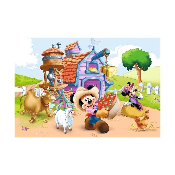 Trefl- Disney 160 Pièces pour Les Enfants à partir de 6 Ans Puzzle, 15337, Fermier Miki Mickey Mouse et Ses Amis