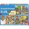 Schmidt Spiele 56417 Où est la Petite perceuse-3 x 24 pièces Puzzle pour Enfant, coloré, Multicolore, Normal