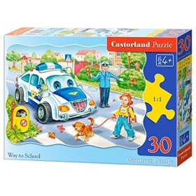 Castorland - B-03389-1 - Puzzle - Chemin de LÉcole - 30 Pièces