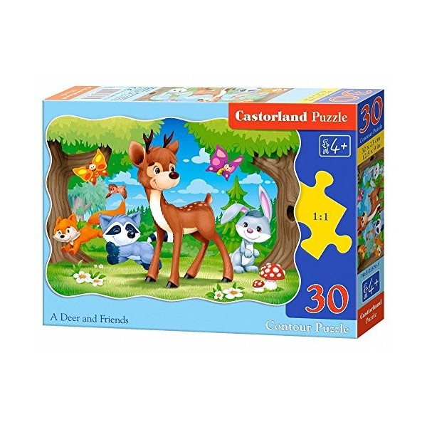 Castorland - B-03570-1 - Puzzle - Un Cerf et des Amis - 30 Pièces