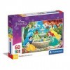 Clementoni Disney Princesses-60 pièces-Puzzle Enfant-fabriqué en Italie, 5 Ans et Plus, 26064, No Color