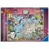 Ravensburger 16760 Puzzle Carte européenne, Cirque Insolite 500 pièces pour Adultes et Enfants à partir de 10 Ans