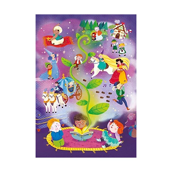 Clementoni Glitter Fairy Tales Time-104 pièces-Puzzle Enfant-fabriqué en Italie, 6 Ans et Plus, 20180, No Color