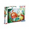 Clementoni- Puzzle Dragon and The Knight 180pzs Does Not Apply Château, 29209, Multicolore, One Size